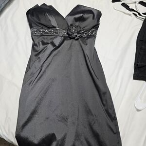 Elegant Black Strapless Dress